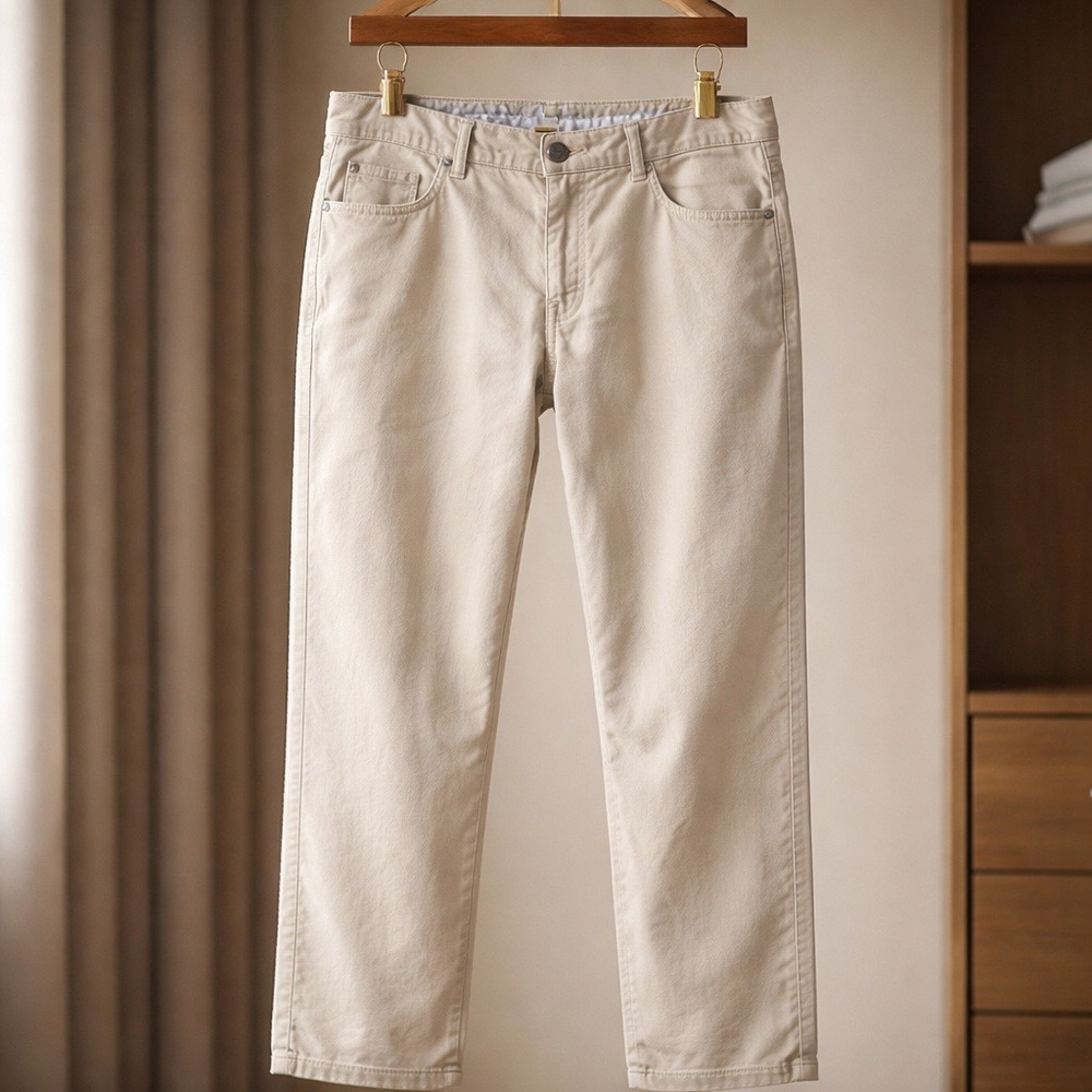 Peter Millar Mens 38x26 Tan Khaki Chino Stretch Straight Leg Casual Pants